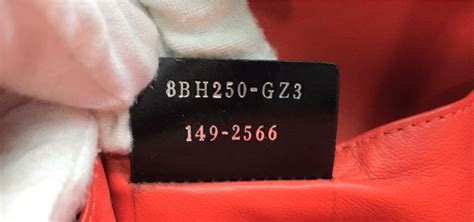 Fendi serial number label